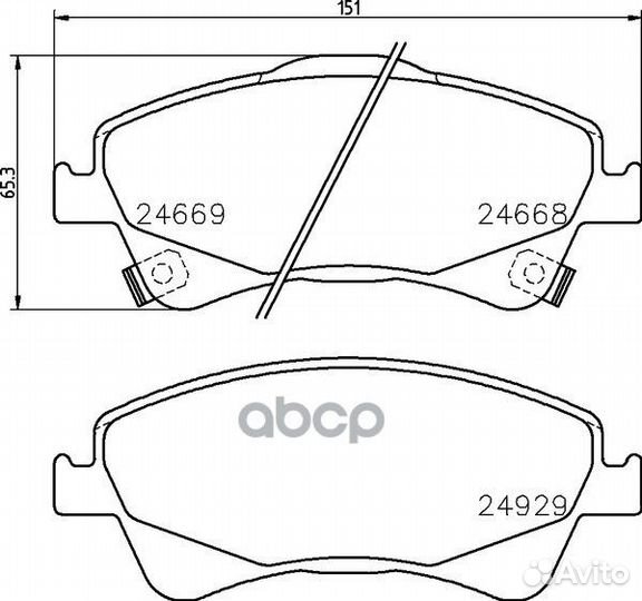 Колодки тормозные дисковые перед NP1119 NP1