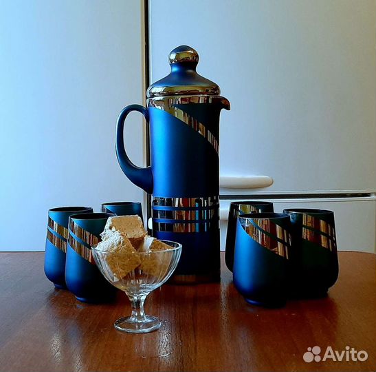 Кувшин цветное стекло СССР