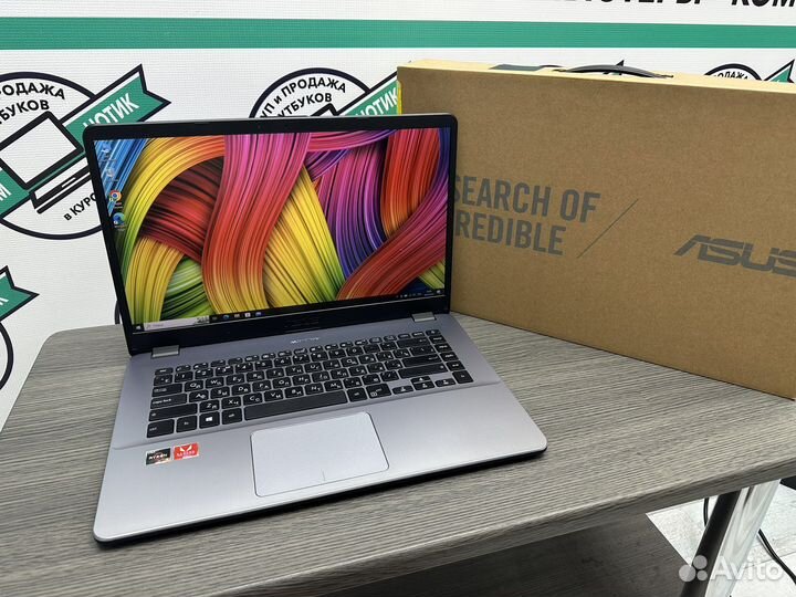 Тонкий безрамочный Аsus Ryzen3 8Gb DDR4 SSD+1000