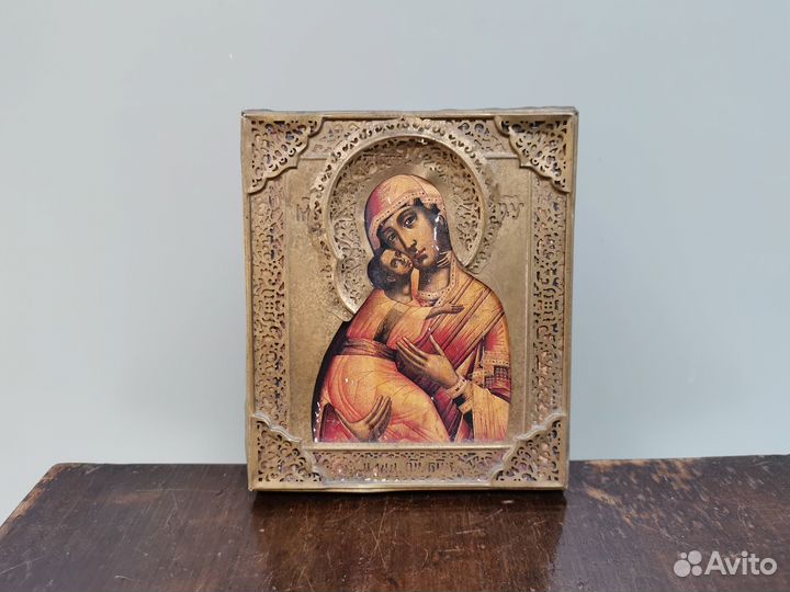 Икона Владимирская Пресвятая Богородица 20 век