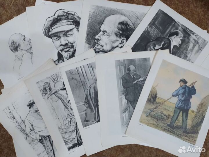 Репродукции с В. И. Лениным