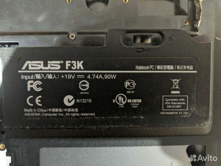 Запчасти Asus model: F3K