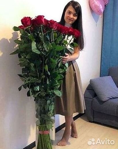 Розы высокие Доставка цветов