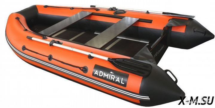Лодка пвх адмирал 330 CF (оранжево-черная)
