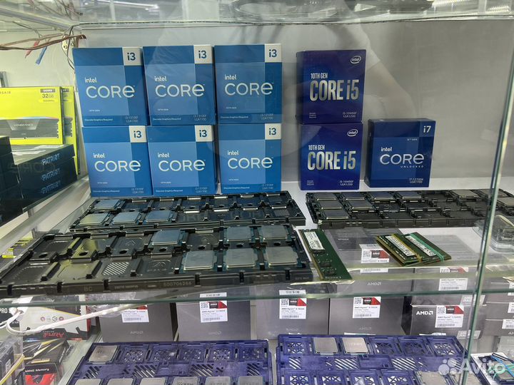 Процессоры новые 13100F, 10400F, 7600X, 7950X