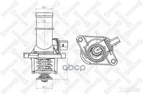 23-40037-SX термостат Audi A3, VW Bora/Golf/Pa