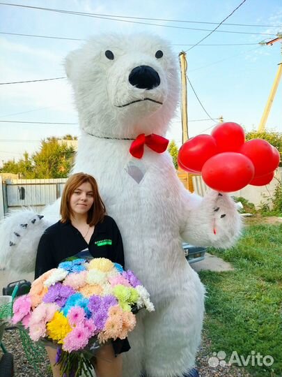 Белый Мишка на поздравление