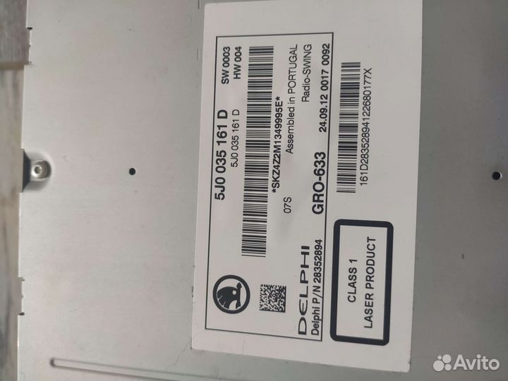 Магнитола Skoda Fabia 2012 рестайлинг 2