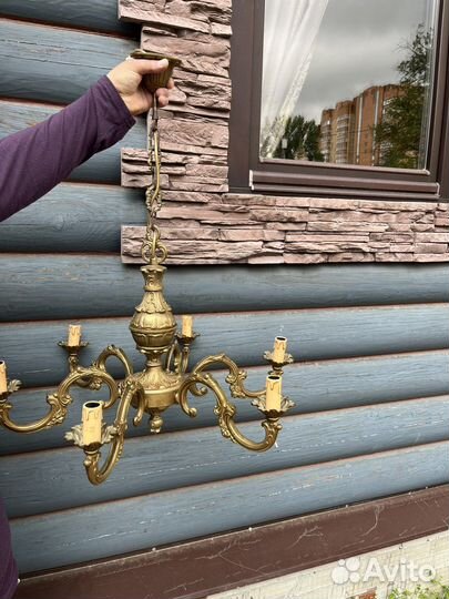 Люстра бронза на 6 свечей Франция