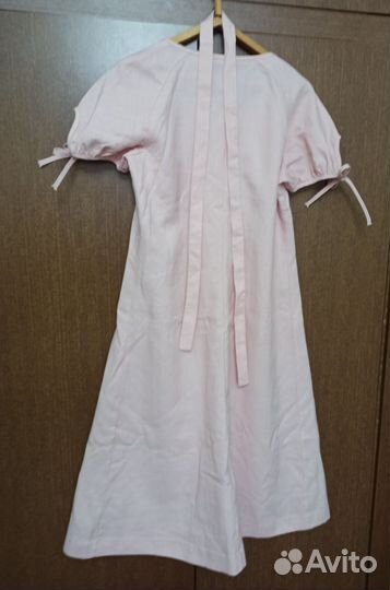 Льняное платье с вышивкой. СССР