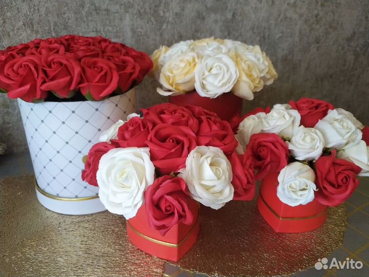 Букет цветов мыльные розы подарок