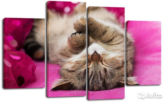 Модульные картины на холсте из 4 частей 120*80 см