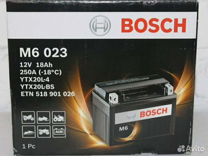 Aккумулятор Bosch 18a AGM