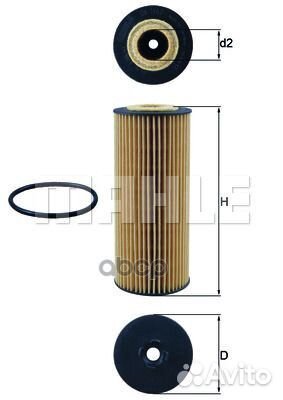 Элемент масляного фильтра OX 1162D Mahle/Knecht