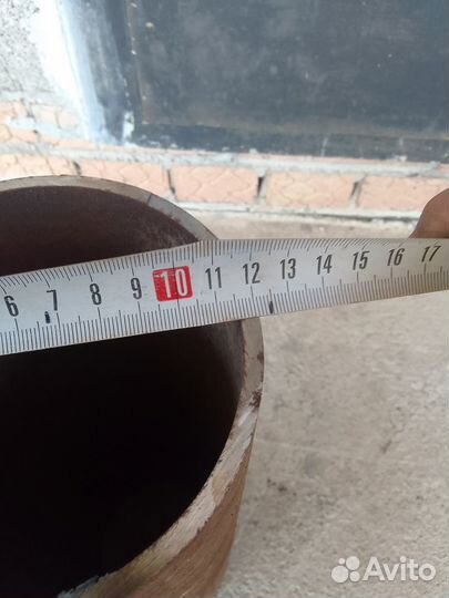 Труба (отрез 40 см.) металл 126/115/5, 407 мм