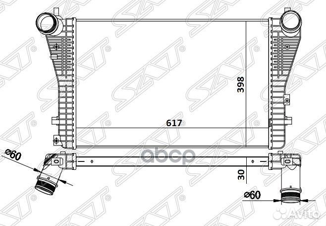 Интеркулер VW passat B6/B7 05/tiguan 07