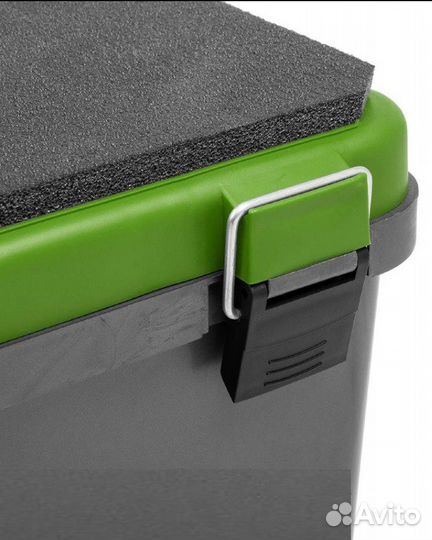 Ящик рыболовный зимний серый/салатовый Helios