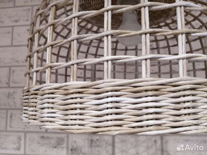 Большой плетенный абажур