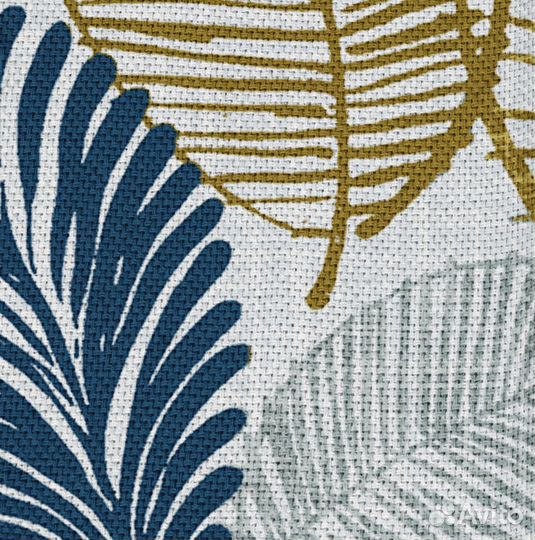 Штора для кухни на ленте Листья 145х180 см разноцв