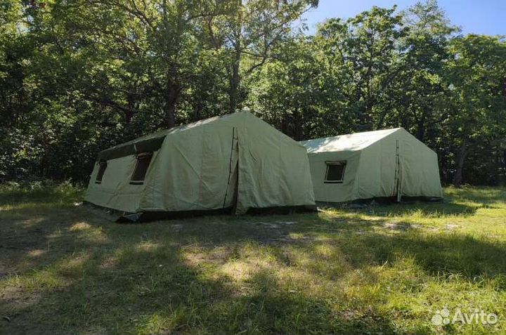 Палатка армейская каркасная от 10 до 70 мест