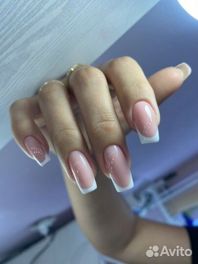Маникюр с покрытием, наращивание
