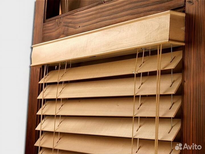 Жалюзи из дерева / бамбука горизонтальные