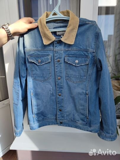 Куртка джинсовая мужская, без меха, L