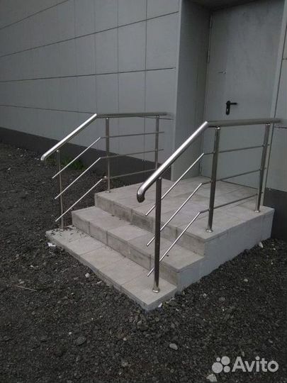 Перила из шифованной нержавеющей стали aisi 304