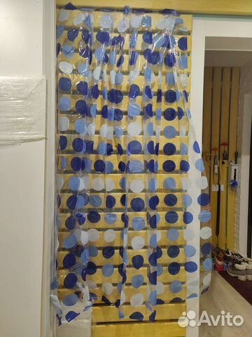 Прозрачная штора для ванной Доляна 