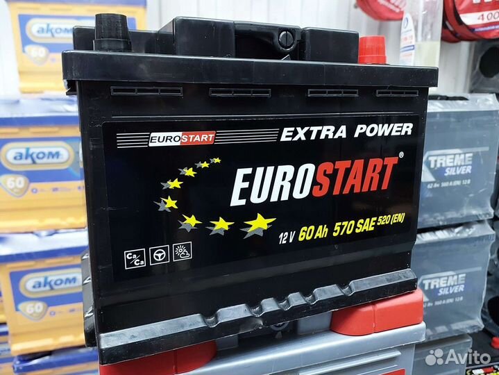 Аккумулятор eurostart Extra Power 60Ач