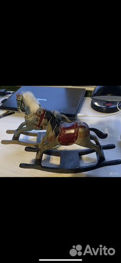 Лошадка дерево сувенир винтаж германия