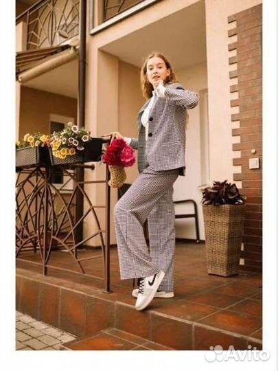 Школьный костюм с брюками подростковый