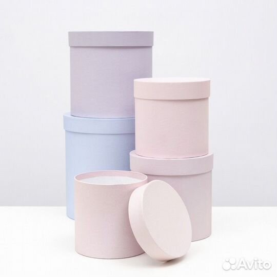 Набор круглых коробок 5 в 1 'Кварц' 23 х 23 х 25