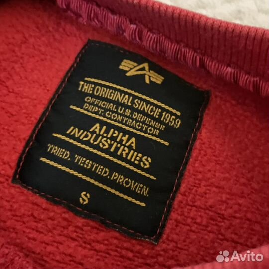 Свитшот alpha industries x nasa оригинал