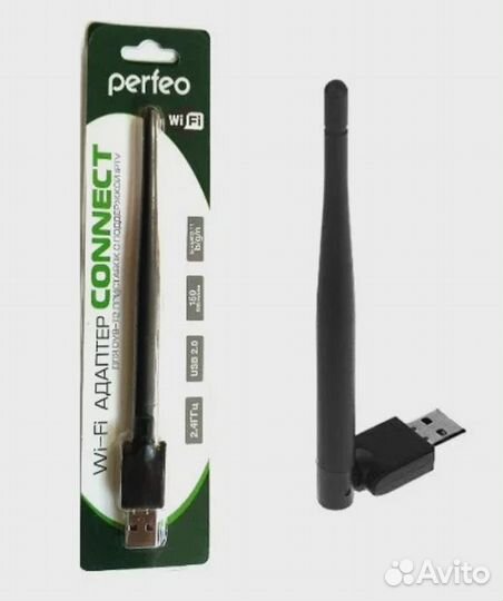 Wifi адаптер usb connect с антенной perfeo