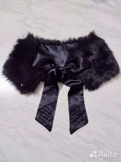 Меховой воротничок с бисером