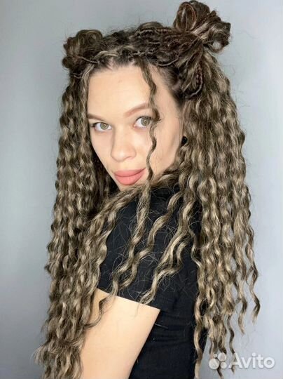 Афрокудри на каркас, дредокудри