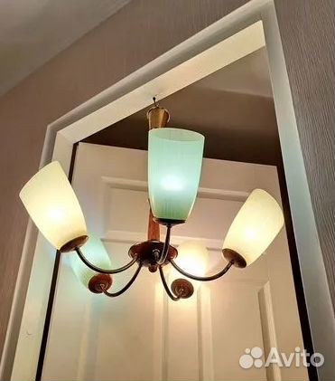 Люстра 5 рожков из «Сталинки» винтажная гдр