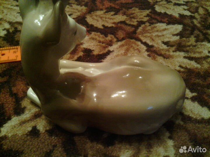 Статуэтка фарфоровая олень. Гжель. СССР