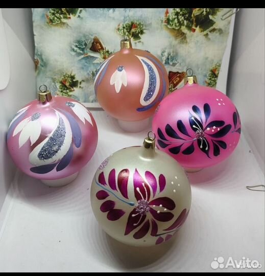 Ёлочные игрушки шары Иней