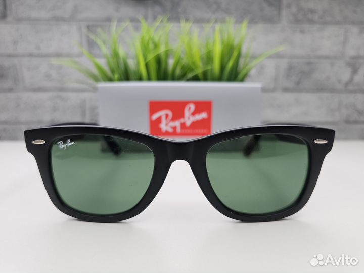 Очки Ray Ban Wayfarer 2140 Зеленое Стекло