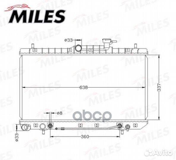 Радиатор hyundai accent 1.5/1.6 00- паяный acrb