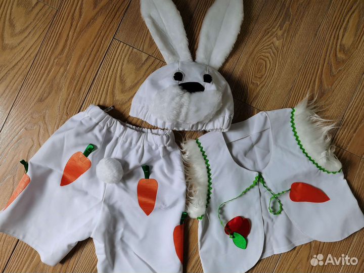 Карнавальные костюмы для детей заяц, гном