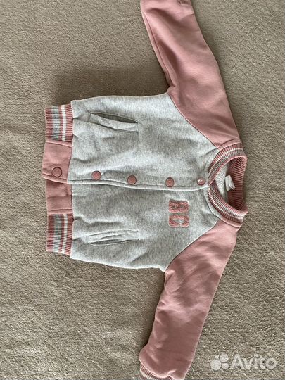 Бомбер детский для девочки 86 джинсы утепленные 86