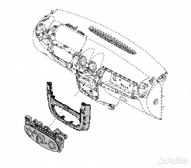 Блок управление печкой с кондиционером Renault