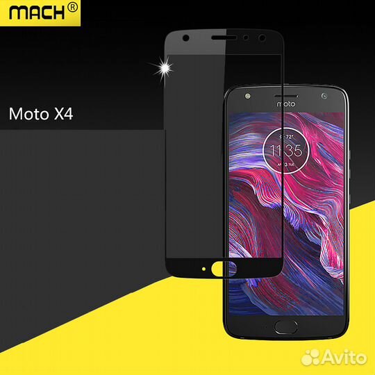 Защитное 3D стекло Mach для Moto X4