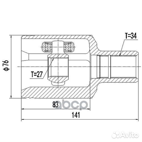 Шрус внутренний Z87989R Zikmar