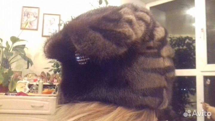Шапочка мех норка
