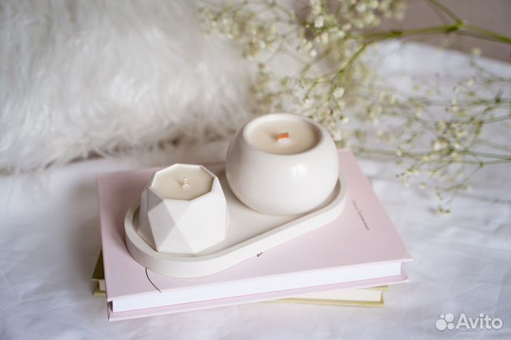 Свечи из соевого воска. Подарочный набор