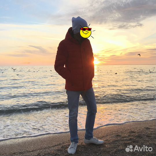 Стильная зимняя мужская куртка красная Malidinu